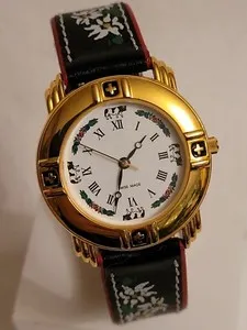 Authentic Timeless Sanctuary: Swiss Ethno Gold Plated Watch