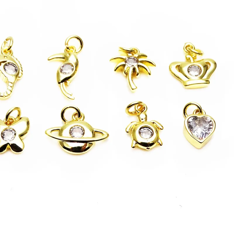 Authentic Celestial Totem Charms - Micro-Zircon Gold-Plated Sacred Geometry Tokens