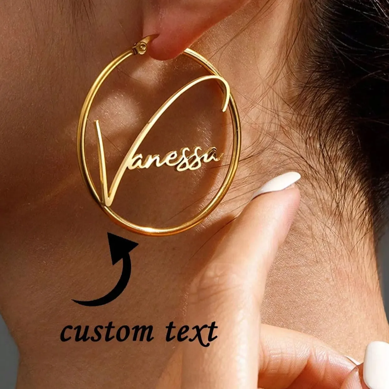 Authentic The Naming Thread: Celestial Earrings of Personal Resonance