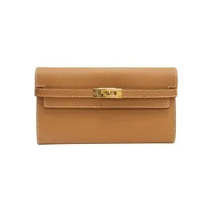 Authentic The Golden Horizon: Hermes Kelly Long Wallet in Epsom Leather