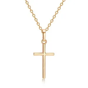 Authentic Sacred Harmony: Gold-Plated Cross Pendant for Spiritual Balance