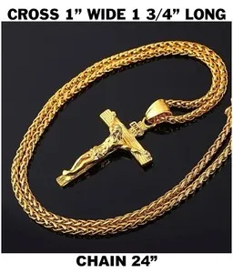 Authentic Radiant 18kt Gold-Plated Sacred Cross Necklace