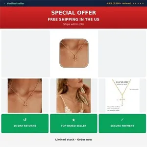 Authentic The Golden Radiance Cross Pendant