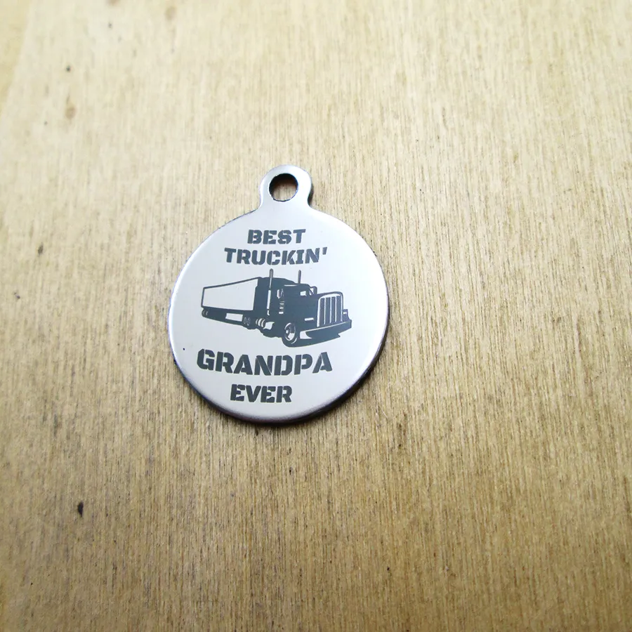 Authentic Invoke Grandfather's Wisdom: 20 Laser-Engraved Charms for Protection and Guidance