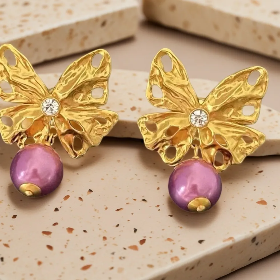 Authentic Whispers of the Aurora: Gilded Butterfly Wings