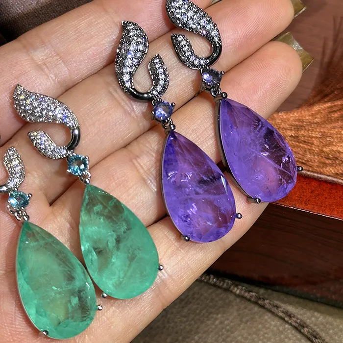 Authentic Celestial Teardrop Ethereal Dangle Earrings