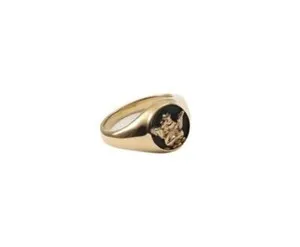 Authentic The Obsidian Wing: 18k Gold Plated Angel Ring in Size 7