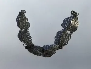 Authentic The Weaver’s Gilded Garden: A Vintage Openwork Talisman of Eternal Bloom