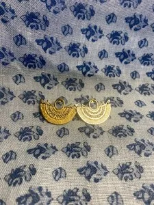 Authentic Celestial Fan Studs: Radiant Gold Radiance