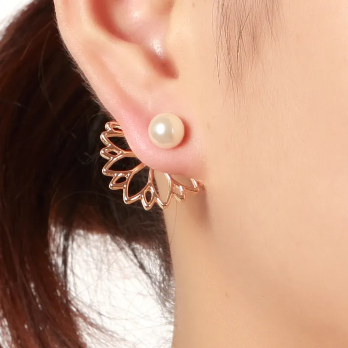 Authentic The Blossoming Lotus Pearl Sanctuary Earrings
