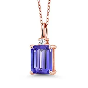Authentic Astral Blue Tanzanite & Topaz Sacred Rose Gold Amulet