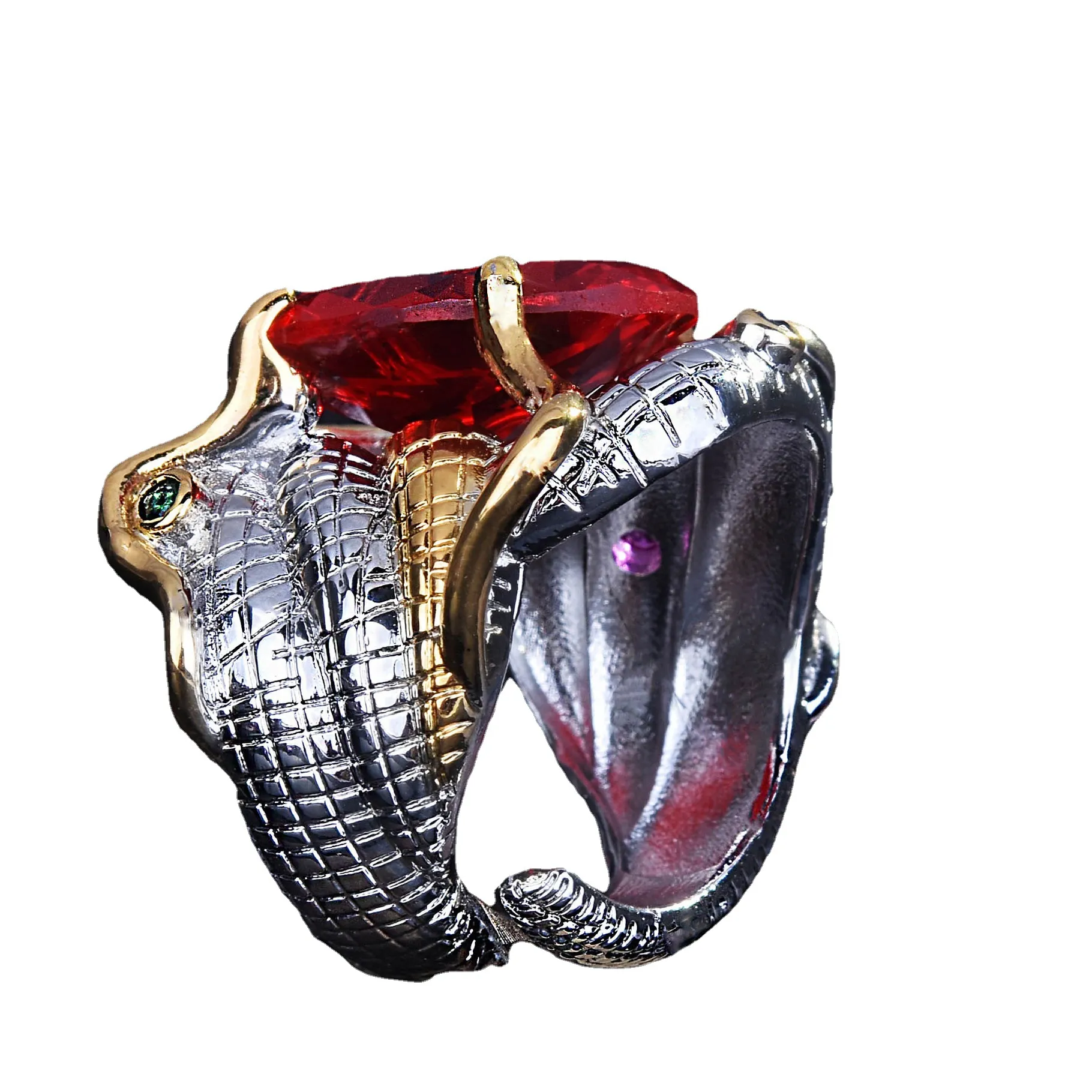 Authentic The Crimson Sovereign: Vintage Sterling Silver and Ruby Talisman