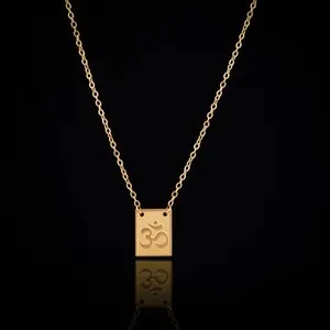 Authentic Eternal Resonance AUM Sacred Geometry Gold Pendant - Celestial Harmony Talisman