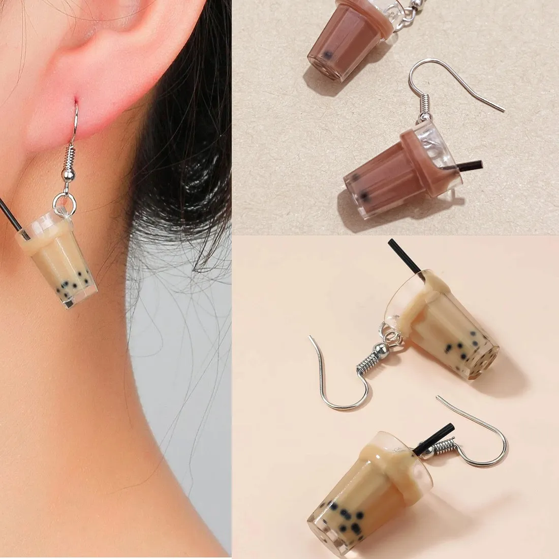 Authentic Celestial Harmony: Ash & Dark Chocolate Earrings for Valentine's Day