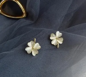 Authentic Luminous Tide Cultured Pearl Gold-Plated Stud Earrings