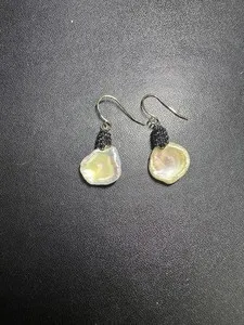 Authentic Luminous Equilibrium: Pearl and Black Spinel Celestial Drops