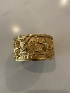 Authentic The Gilded Serpent: Egyptian Revival Sacred Cuff