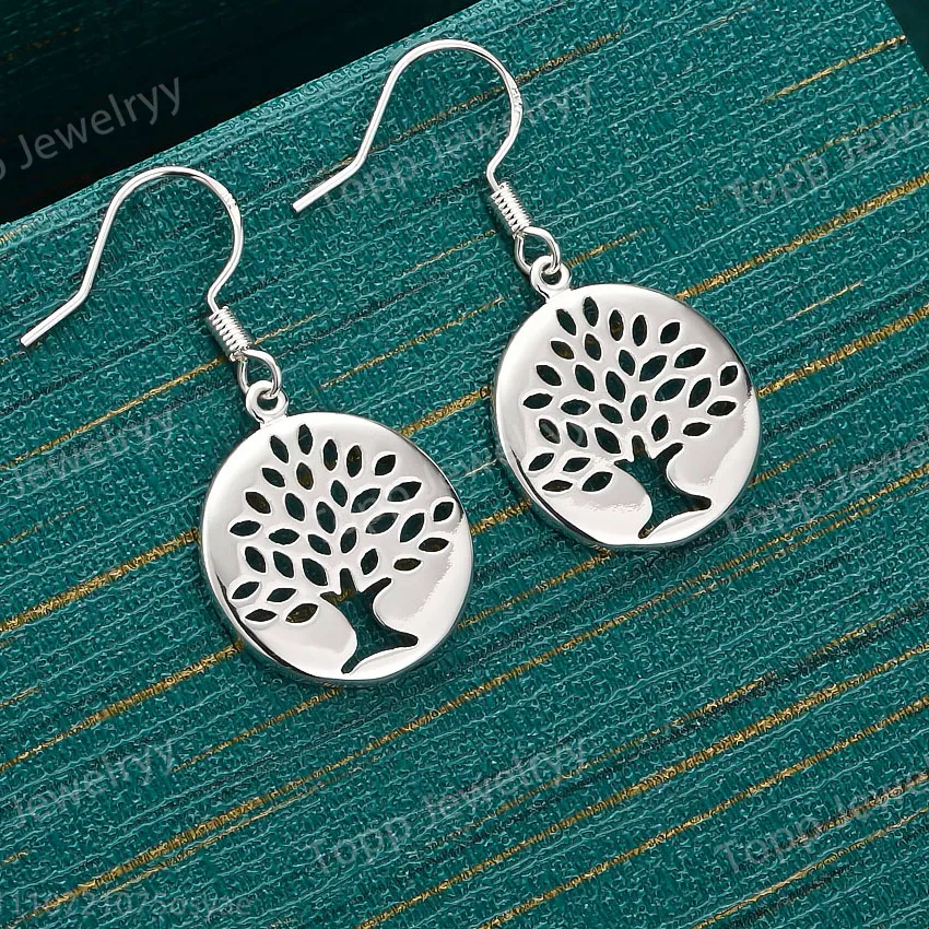 Authentic Branches of Serenity: Delicate Sterling Silver Tree of Life Earrings