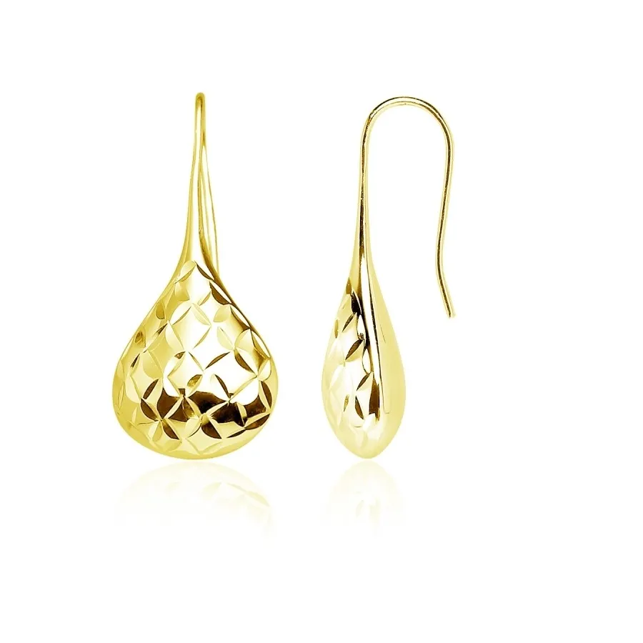 Authentic Lotus Blossom of Radiance - Golden Abundance Drop Earrings