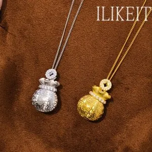 Authentic The Golden Vessel of Abundance Money Bag Pendant