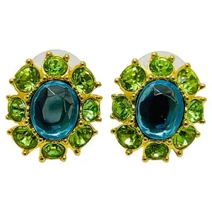 Authentic The Joan Rivers Constellation of Gilded Crystal Earrings