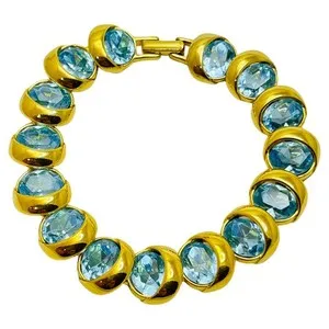 Authentic The Joan Rivers Celestial Azure and Gilded Tapestry Bracelet