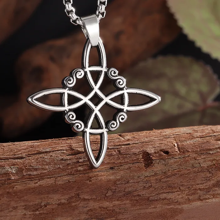 Authentic Witch's Knot Pendant Celtic Shield Of Endless Protection