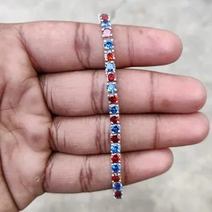 Authentic Celestial Fire and Ice: Garnet and Topaz Empowerment Bracelet