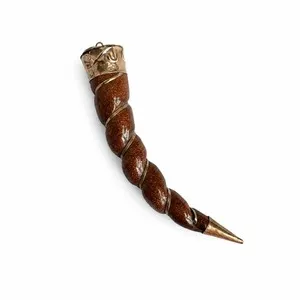 Authentic The Golden Hearth Cornicello - Vintage Resin Amulet of Fortitude