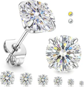 Authentic Celestial Starlight Moissanite Gold-Plated Studs