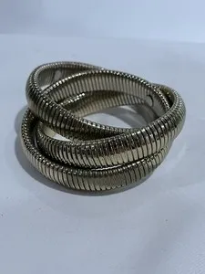 Authentic Cobra Trinity: Chunky Gold‑Plated Guardian Bracelet