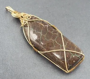 Authentic The Earthen Prism Boulder Opal Gold-Plated Statement Talisman