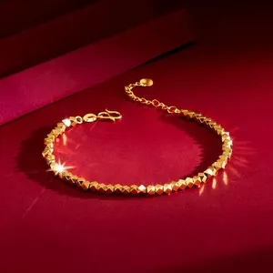 Authentic Celestial Orbs: The Radiant 14K Gold-Plated Laser Bead Talisman