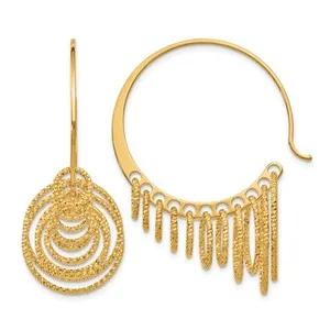 Authentic Radiant Luminary Gold-Plated Laser-Cut Hoop Talismans