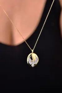 Authentic Phoenix Rebirth Talisman - Aura Radiance Gold Plated Sterling Silver Pendant