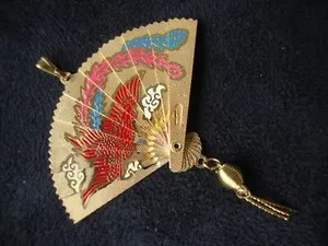 Authentic Amulet of Celestial Harmony: Phoenix & Crane's Golden Embrace