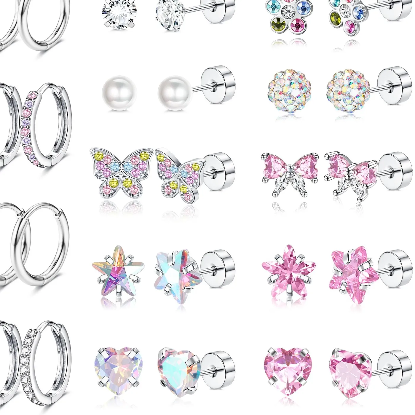 Authentic Celestial Charms: Ethereal Studs of Sacred Geometry