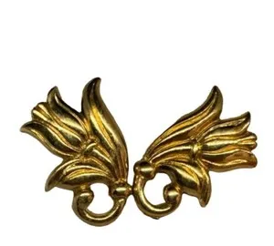 Authentic Golden Spring Tulip Earrings of 1990