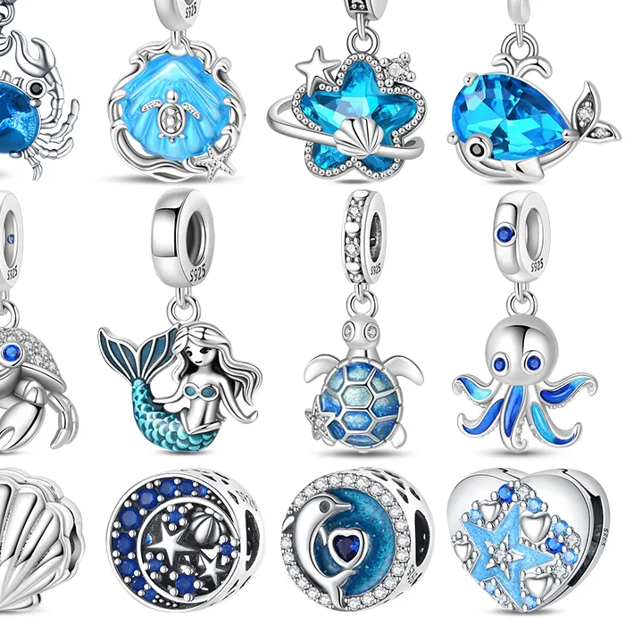 Authentic Siren's Tide Silver Charm Pendant