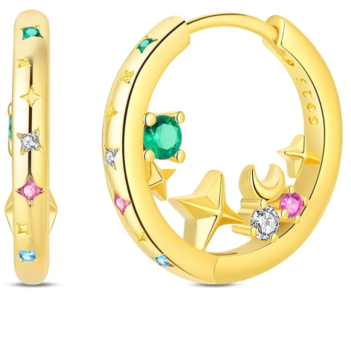 Authentic Celestial Constellation Golden Star River Sacred Hoops