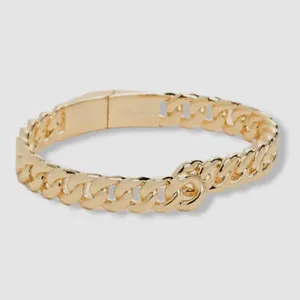 Authentic The Stella 3D Curb Chain Cuff: A Radiant Conduit of Infinite Flow