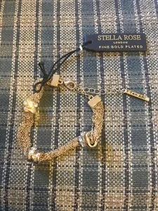 Authentic The Celestial Bloom: Radiant Gold-Plated Rose Bracelet