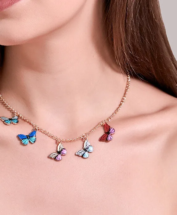 Authentic Whispers of Delight: Rose Gold Butterfly Choker