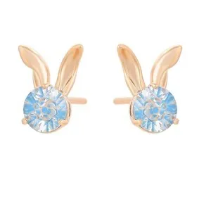 Authentic 18K Gold Plated Bunny Rabbit Stud Earrings. Women Girls Jewelry