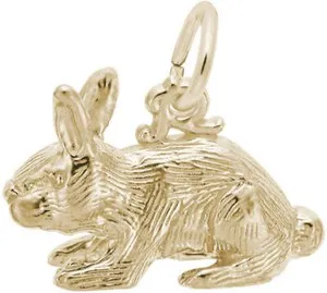 Authentic Gold-Plated Sterling Silver Rabbit Charm by Rembrandt