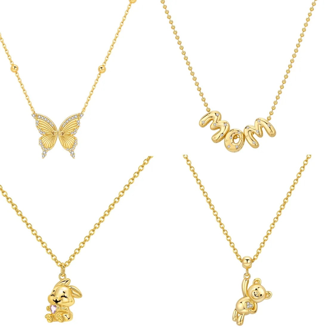 Authentic Celestial Companions: Golden Guardian Necklace