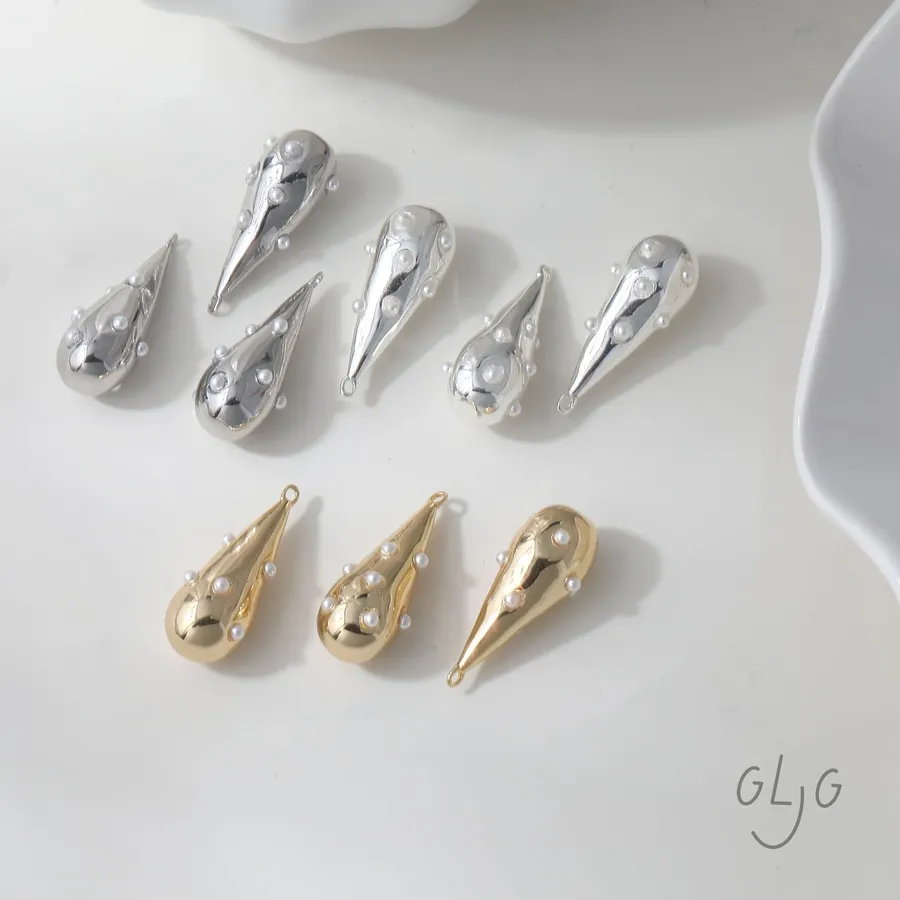 Authentic Droplets of Divine Favor - 14K Gold Plated Pearl Pendants