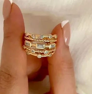 Authentic Radiant Solar Resonance Stack Ring