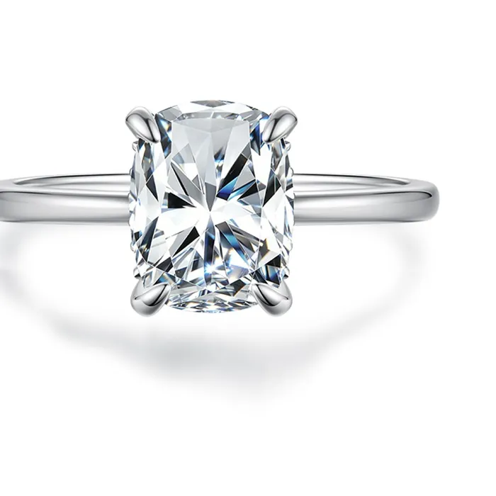 Authentic Mystic's Embrace The Cushion- Cut Moissanite Ring Of Enchanted Radiance
