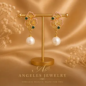 Authentic Ginkgo Wisdom: 18K Gold Plated Earrings for Life's Journey